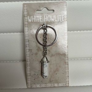 White Howlite Crystal Key Chain